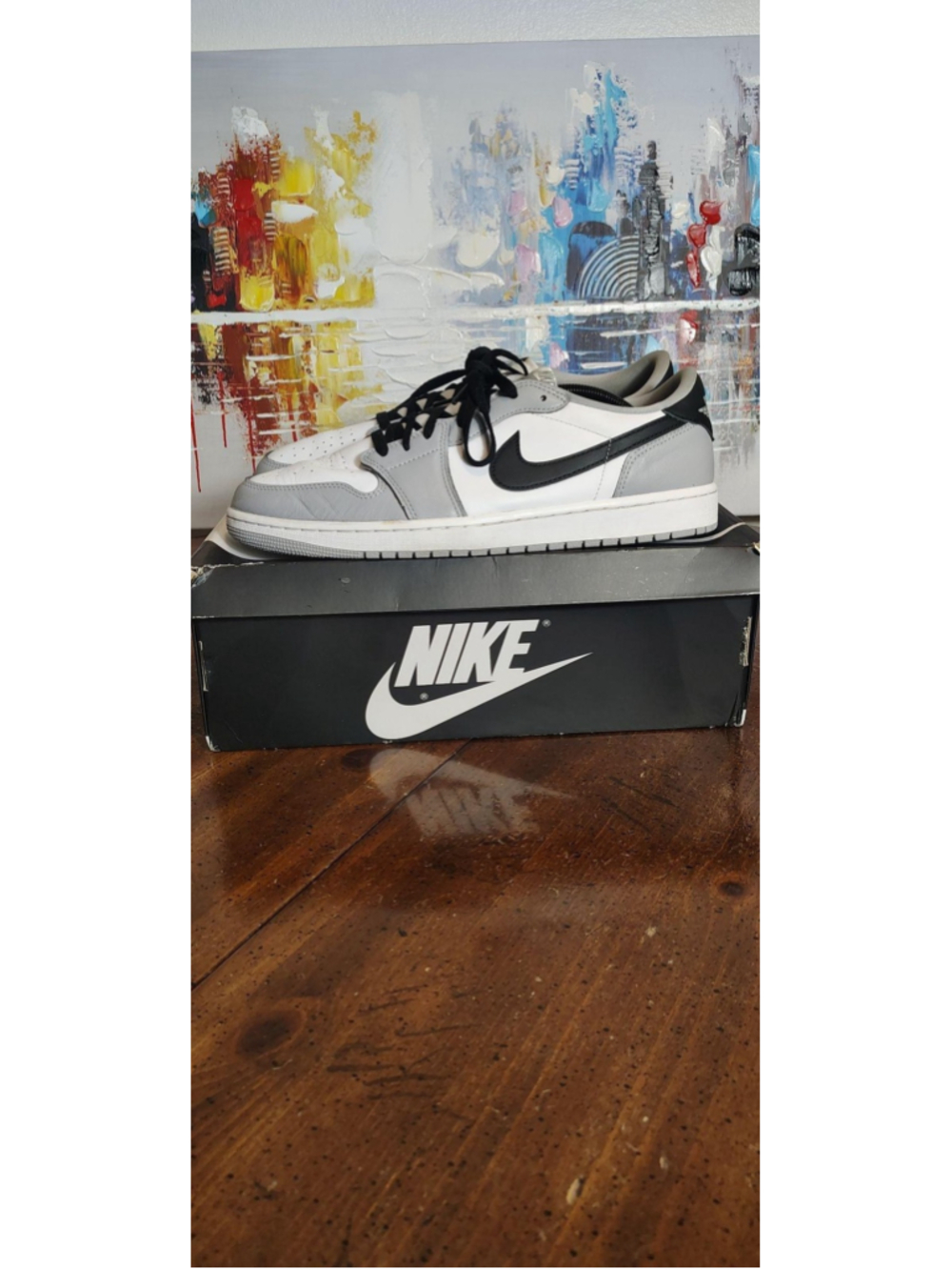 Nike Air Jordan 1 Retro Low OG Shoes Mens Size 13 Gray White Sneakers CZ0790-110